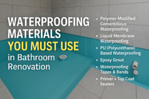 Waterproofing Materials You Must Use in Bathroom Renovation (2025 Guide)